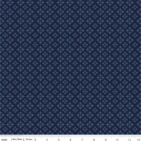 SALE American Beauty Geo C14448 Navy by Riley Blake Designs - Patriotic Geometric - Quilting Cotton Fabric