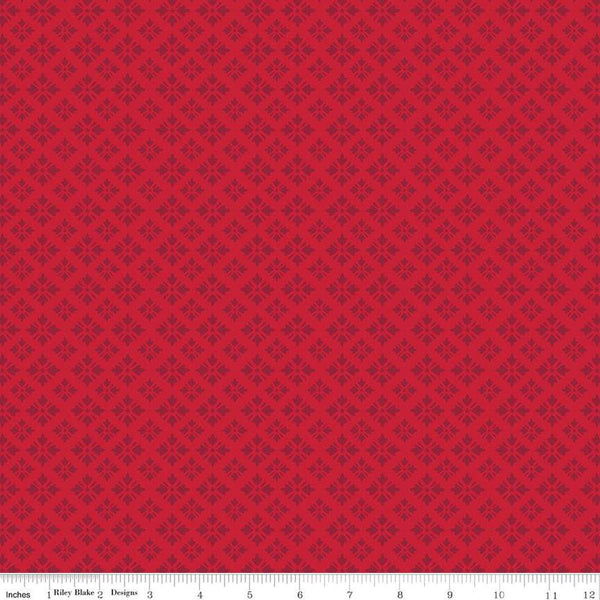 American Beauty Geo C14448 Red by Riley Blake Designs - Patriotic Geometric - Quilting Cotton Fabric