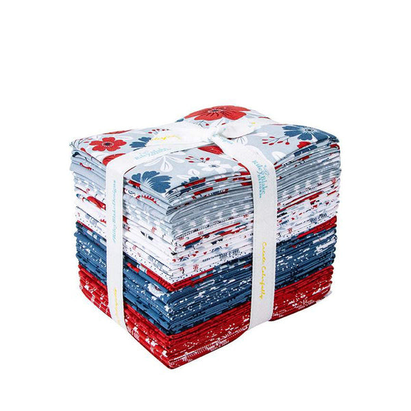 American Beauty Fat Quarter Bundle 27 pieces - Riley Blake Designs - Pre cut Precut - Patriotic - Quilting Cotton Fabric