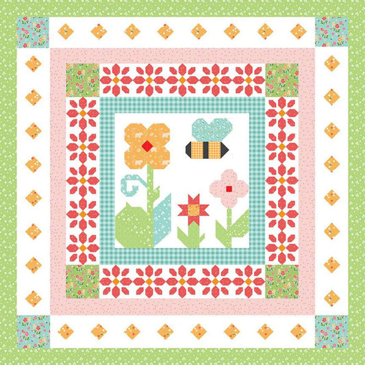 SALE Perfect Day Quilt PATTERN P155 - Gracey Larson - Riley Blake Designs - Instructions Only - Pieced Bee Flowers