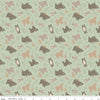 15" End of Bolt - FLANNEL Elmer and Eloise Bears F14691 Sage - Riley Blake Designs - Bears Bear Cubs Trees - FLANNEL Cotton Fabric