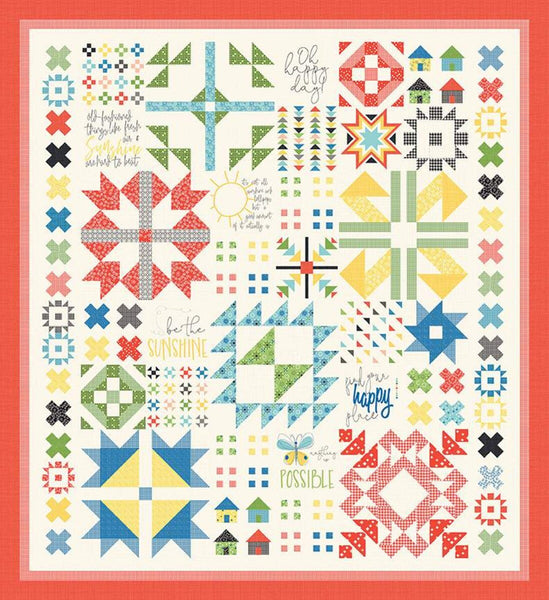 Oh Happy Days Quilt PATTERN P157 by Sandy Gervais - Riley Blake Designs - Instructions Only - Piecing