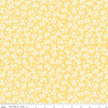 Picnic Florals Ditsy C14613 Yellow by Riley Blake Designs - Cream Floral Flowers - Quilting Cotton Fabric