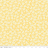 10" End of Bolt - Picnic Florals Ditsy C14613 Yellow by Riley Blake Designs - Cream Floral Flowers - Quilting Cotton Fabric