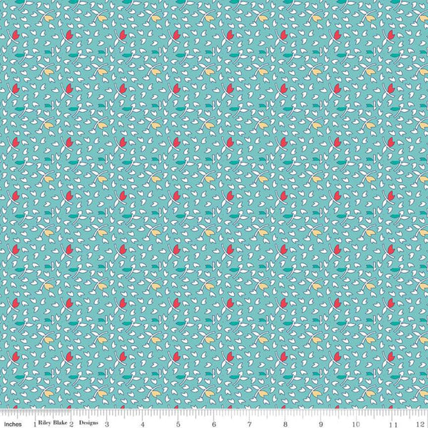 SALE Vintage Happy 2 Leaves C9141 Cottage by Riley Blake Desings - Lori Holt - Quilting Cotton Fabric