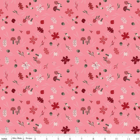 To Grandmother's House Foraging in the Forest C14371 Rose by Riley Blake Designs - Little Red Riding Hood - Quilting Cotton Fabric
