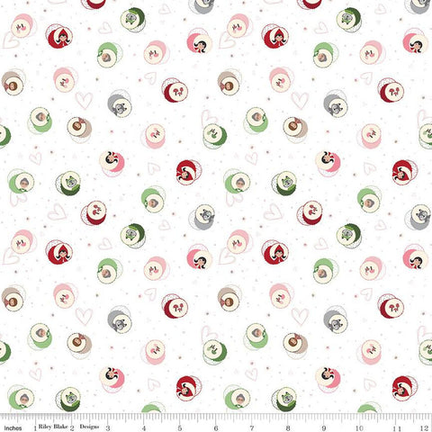 CLEARANCE To Grandmother's House Character Cameo C14372 Cloud by Riley Blake Designs - Little Red Riding Hood - Quilting Cotton Fabric