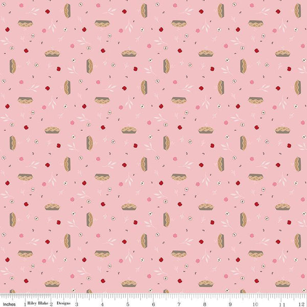 To Grandmother's House Grandma's Apple Pie C14373 Pink by Riley Blake Designs - Little Red Riding Hood - Quilting Cotton Fabric