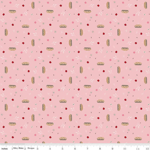 SALE To Grandmother's House Grandma's Apple Pie C14373 Pink by Riley Blake Designs - Little Red Riding Hood - Quilting Cotton Fabric