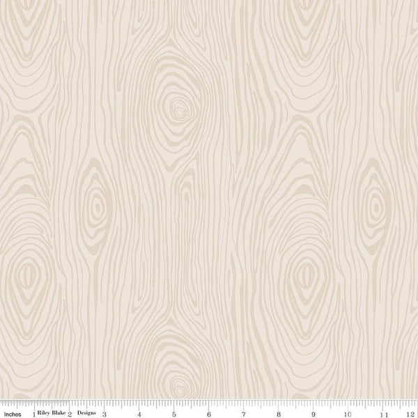 Elmer and Eloise Woodgrain C14242 Latte by Riley Blake - Outdoors - Quilting Cotton Fabric