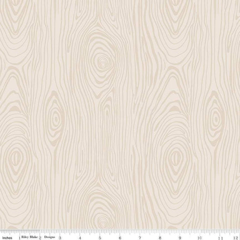 SALE Elmer and Eloise Woodgrain C14242 Latte by Riley Blake - Outdoors - Quilting Cotton Fabric