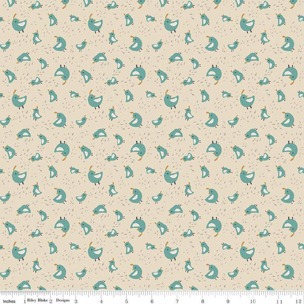 Elmer and Eloise Quail C14243 Sand by Riley Blake Designs - Birds Outdoors - Quilting Cotton Fabric