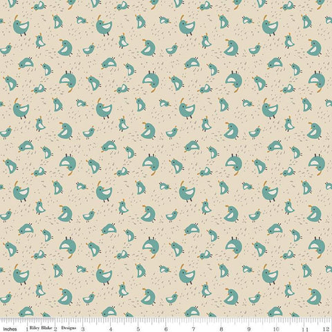 SALE Elmer and Eloise Quail C14243 Sand by Riley Blake Designs - Birds Outdoors - Quilting Cotton Fabric