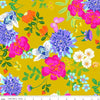 Fat Quarter End of Bolt - SALE Splendid Main CD14310 Gold - Riley Blake Designs - DIGITALLY PRINTED Floral Flowers - Quilting Cotton