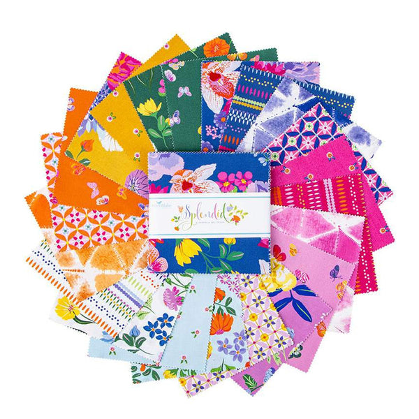 Splendid Charm Pack 5" Stacker Bundle - Riley Blake Designs - 42 piece Precut Pre cut - Quilting Cotton Fabric