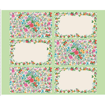 SALE Monthly Placemats 2 August Placemat Panel PD13934 - Riley Blake Designs - DIGITALLY PRINTED Floral Flowers - Quilting Cotton Fabric