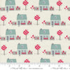 SALE My Summer House Houses 3040 Cream - Moda Fabrics - Homes Trees Fences - Quilting Cotton Fabric