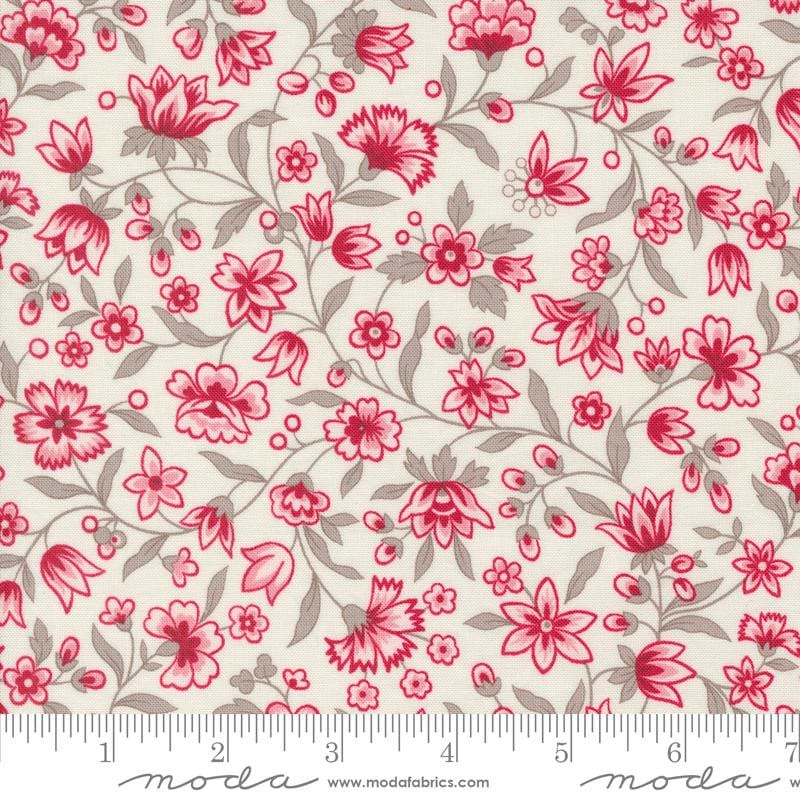 My Summer House Summer Flowers 3041 Cream - Moda Fabrics - Floral Flower - Quilting Cotton Fabric