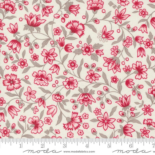 SALE My Summer House Summer Flowers 3041 Cream - Moda Fabrics - Floral Flower - Quilting Cotton Fabric