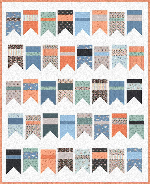 Summer Bunting Quilt PATTERN P123 by Amy Smart - Riley Blake Designs - INSTRUCTIONS Only - Piecing Beginner and Fat Quarter Friendly