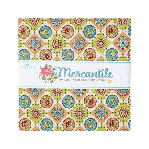 Mercantile Layer Cake 10" Stacker Bundle - Riley Blake Designs - 42 piece Precut Pre cut - Lori Holt - Quilting Cotton Fabric