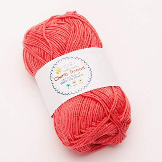 DEAL Lori Holt Chunky Thread STCT-10901 Lipstick - Riley Blake - 100% Cotton Sport Weight Yarn - 50 Grams - Approx 140 Yards or 128 Meters