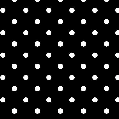 Dots and Stripes and More Small Dot 28892 J Black - QT Fabrics - Polka Dots Dotted - Quilting Cotton Fabric