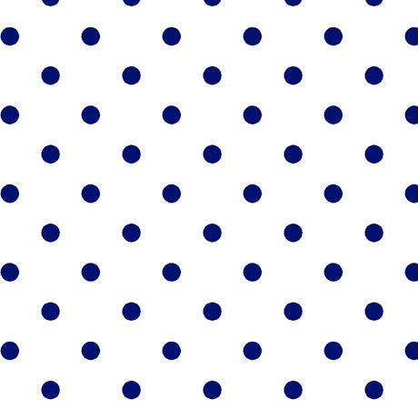 CLEARANCE Dots and Stripes and More Small Dot 28892 ZN Navy on White - QT Fabrics - Polka Dots Dotted - Quilting Cotton Fabric