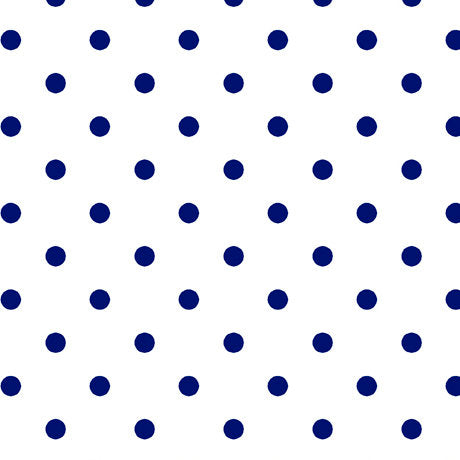 SALE Dots and Stripes and More Small Dot 28892 ZN Navy on White - QT Fabrics - Polka Dots Dotted - Quilting Cotton Fabric