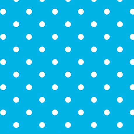 SALE Dots and Stripes and More Brights Small Dot 28892 Q Turquoise - QT Fabrics - Polka Dots Dotted - Quilting Cotton Fabric