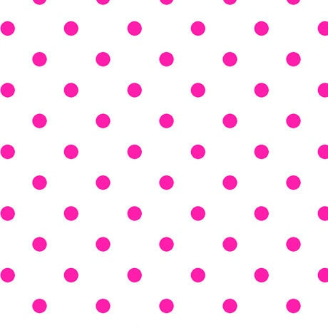 Fat Quarter End of Bolt - CLEARANCE Dots and Stripes and More Brights Small Dot 28892 ZP Pink on White - QT Fabrics - Quilting Cotton Fabric