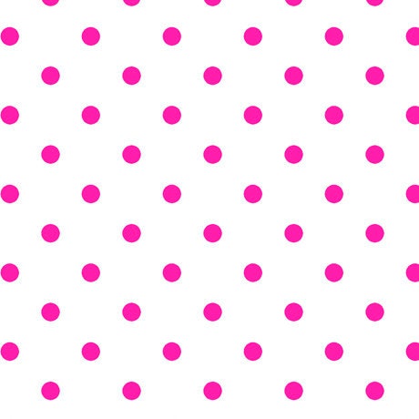 Fat Quarter End of Bolt - CLEARANCE Dots and Stripes and More Brights Small Dot 28892 ZP Pink on White - QT Fabrics - Quilting Cotton Fabric