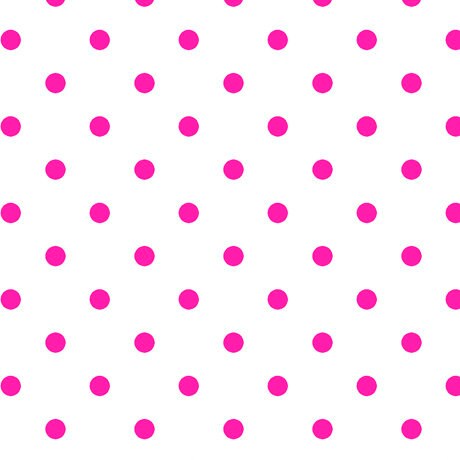 Fat Quarter End of Bolt - CLEARANCE Dots and Stripes and More Brights Small Dot 28892 ZP Pink on White - QT Fabrics - Quilting Cotton Fabric