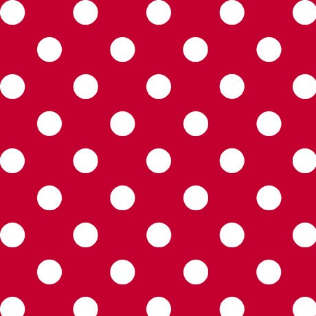 SALE Dots and Stripes and More Medium Dot 28893 R Red - QT Fabrics - Polka Dots Dotted - Quilting Cotton Fabric