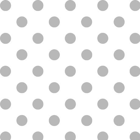 CLEARANCE Dots and Stripes and More Medium Dot 28893 ZK Gray on White - QT Fabrics - Polka Dots Dotted - Quilting Cotton Fabric