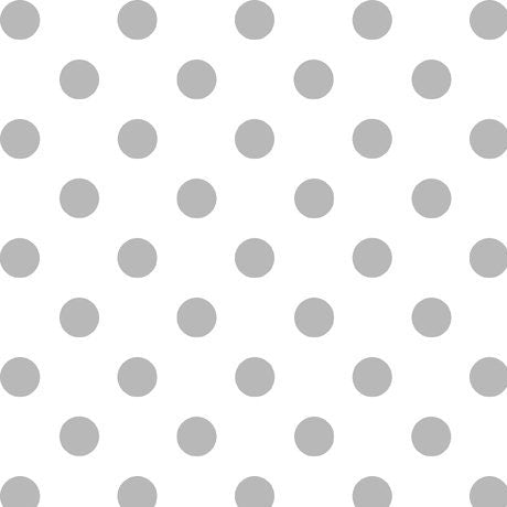 SALE Dots and Stripes and More Medium Dot 28893 ZK Gray on White - QT Fabrics - Polka Dots Dotted - Quilting Cotton Fabric