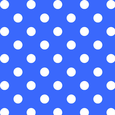 Dots and Stripes and More Brights Medium Dot 28893 B Blue - QT Fabrics - Polka Dots Dotted - Quilting Cotton Fabric