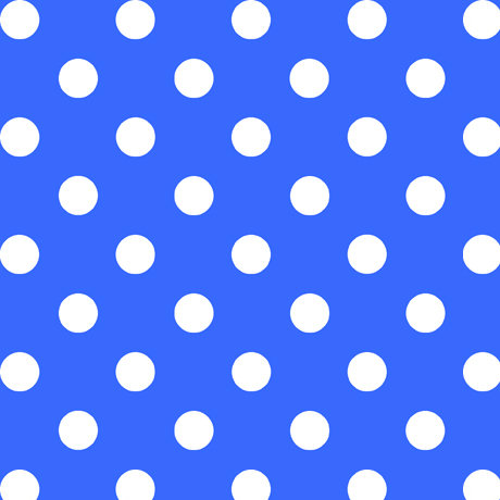 SALE Dots and Stripes and More Brights Medium Dot 28893 B Blue - QT Fabrics - Polka Dots Dotted - Quilting Cotton Fabric