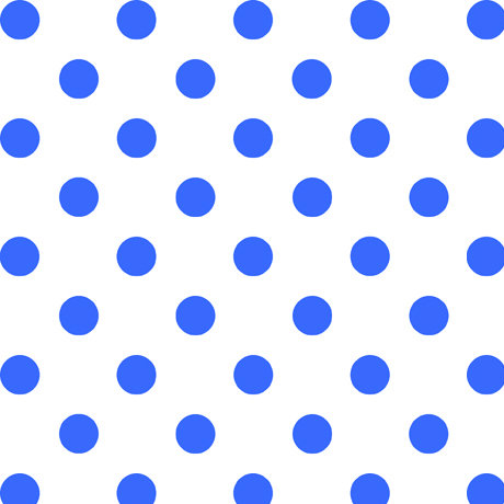 SALE Dots and Stripes and More Brights Medium Dot 28893 ZB Blue on White - QT Fabrics - Polka Dots Dotted - Quilting Cotton Fabric