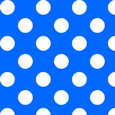 CLEARANCE Dots and Stripes and More Brights Large Dot 28894 B Blue - QT Fabrics - Polka Dots Dotted - Quilting Cotton Fabric