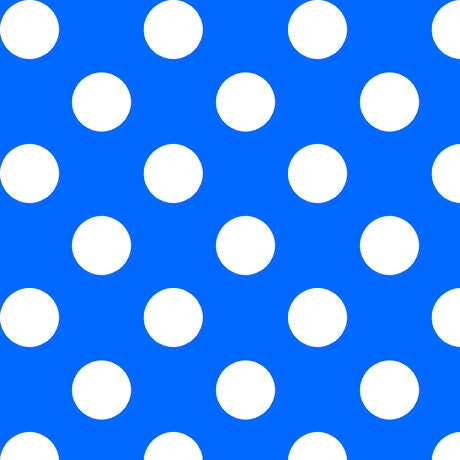 SALE Dots and Stripes and More Brights Large Dot 28894 B Blue - QT Fabrics - Polka Dots Dotted - Quilting Cotton Fabric