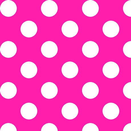 SALE Dots and Stripes and More Brights Large Dot 28894 P Pink - QT Fabrics - Polka Dots Dotted - Quilting Cotton Fabric