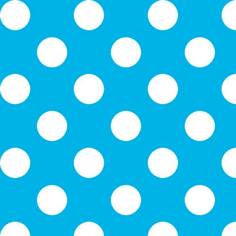 SALE Dots and Stripes and More Brights Large Dot 28894 Q Turquoise - QT Fabrics - Polka Dots Dotted - Quilting Cotton Fabric