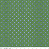 SALE Tulip Cottage Flower Dots C14264 Green - Riley Blake Designs - Floral Flowers Tulips Dot Dotted - Quilting Cotton Fabric