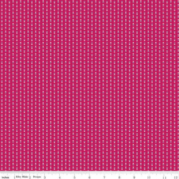 33" End of Bolt Piece - SALE Tulip Cottage Tulip Stripes C14265 Berry - Riley Blake Designs - Floral Tulips Striped - Quilting Cotton Fabric