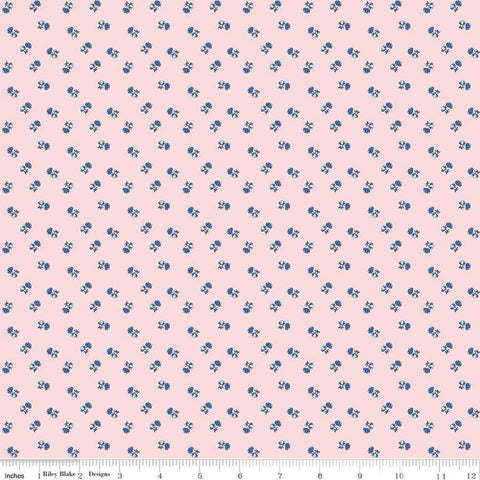 SALE Tulip Cottage Flower Toss C14266 Pink by Riley Blake Designs - Floral Flowers - Quilting Cotton Fabric