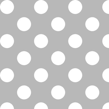 CLEARANCE Dots and Stripes and More Large Dot 28894 K Gray - QT Fabrics - Polka Dots Dotted - Quilting Cotton Fabric