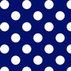 Fat Quarter End of Bolt - CLEARANCE Dots and Stripes and More Large Dot 28894 N Navy - QT Fabrics - Polka Dots - Quilting Cotton Fabric