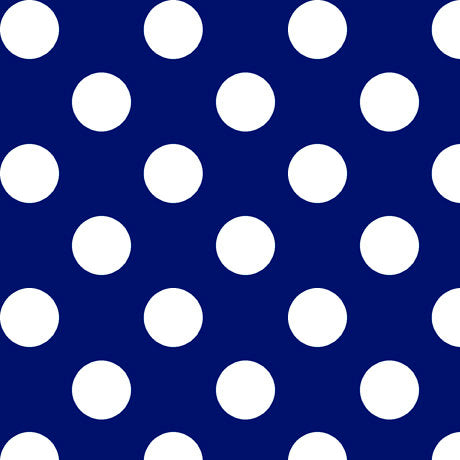 CLEARANCE Dots and Stripes and More Large Dot 28894 N Navy - QT Fabrics - Polka Dots Dotted - Quilting Cotton Fabric