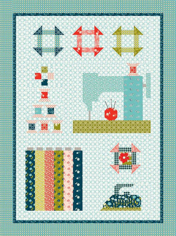 SALE My Happy Place Quilt PATTERN P157 by Sandy Gervais - Riley Blake Designs - INSTRUCTIONS Only - Piecing Wall Quilt